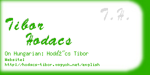 tibor hodacs business card